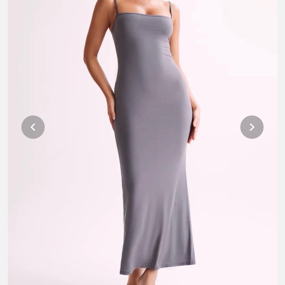 Cassie Modal Fishtail Maxi Dress - Slate Grey